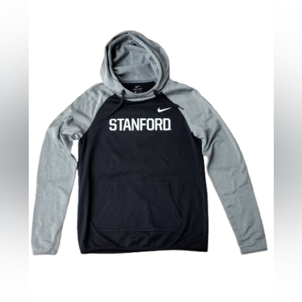 Nike Dri-Fit Running Long Sleeve STANDFORD Women's Small  Black Gray Hoodie